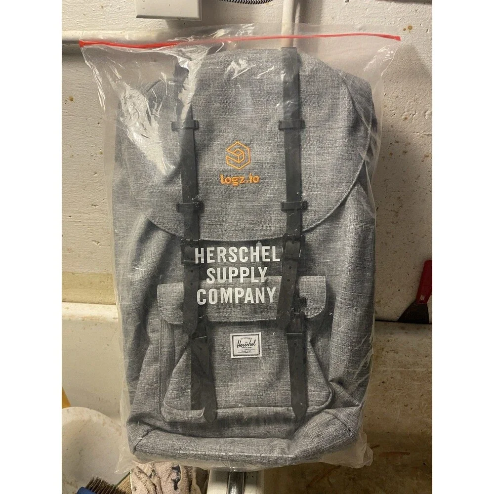 Herschel Little America 25L Laptop Backpack - Logz.io DevOps Tech Swag - GrayNWT